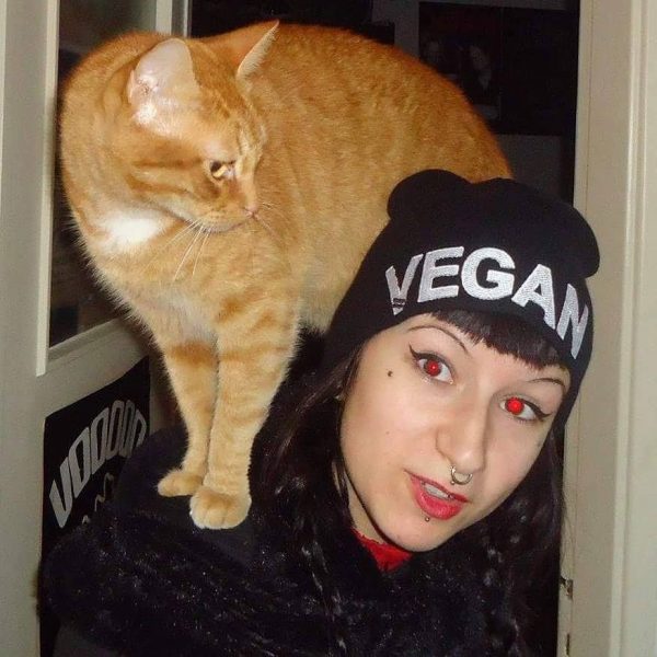 cat vegan beanie