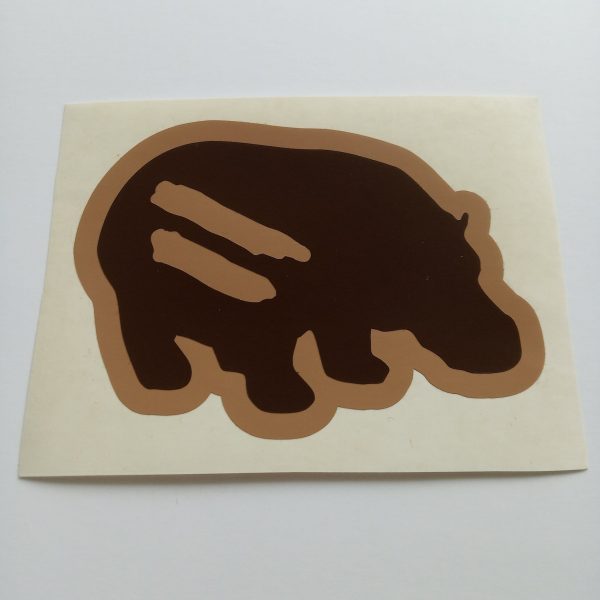 hippo custom cut sticker