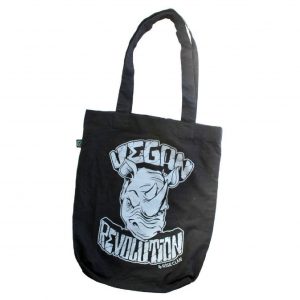 vegan revolution rhino tote bag